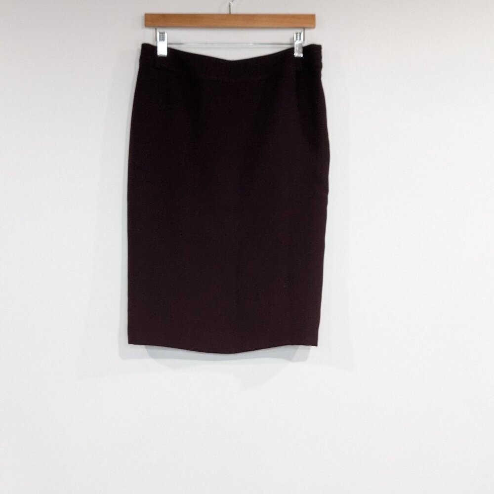 Luisa Spagnoli Midi Pencil Skirt Burgundy Size 44 (EU) Size 10 (US)
